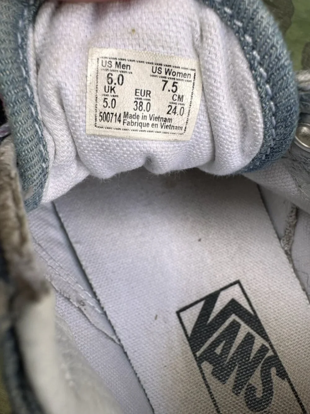 Vans Old Skool Sneakers Acid Wash Denim - Wmn 7.5